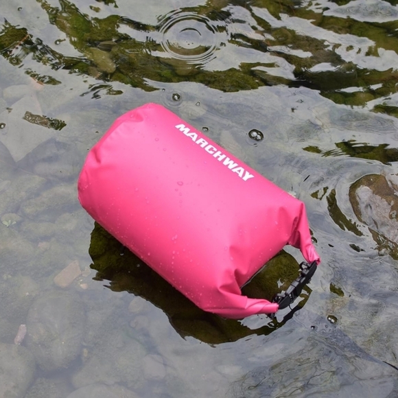 MARCHWAY Pink Waterproof Dry Bag Backpack - 10L - Picture 3 of 16